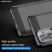 For Xiaomi Poco M5s Brushed Texture Carbon Fiber TPU Phone Case(Black) Eurekaonline