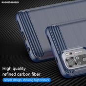 For Xiaomi Poco M5s Brushed Texture Carbon Fiber TPU Phone Case(Blue) Eurekaonline