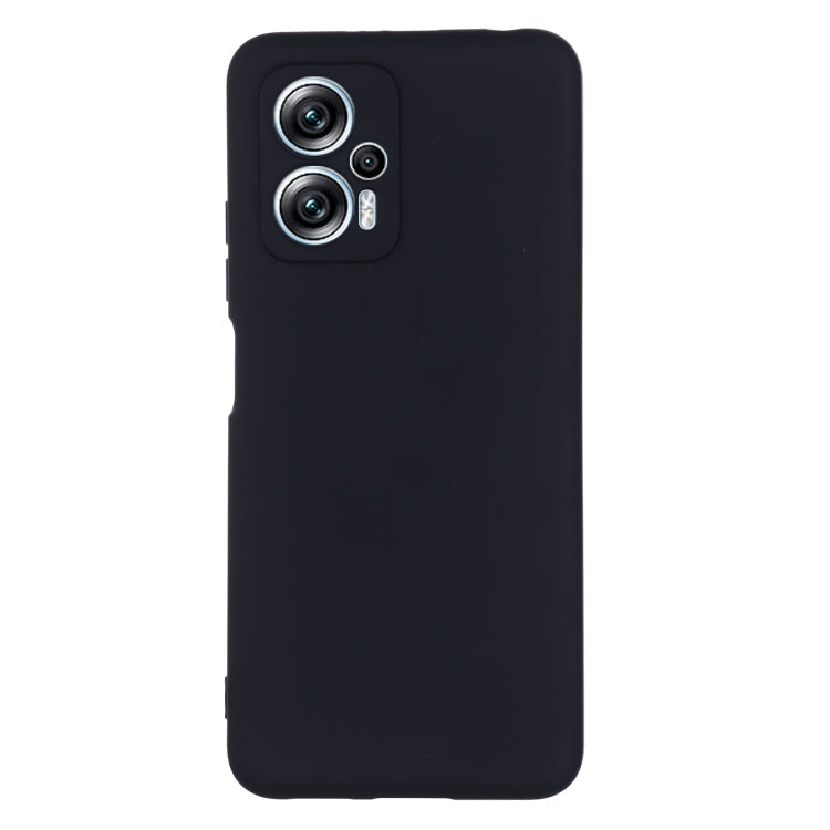 Redmi K50i Pure Color Liquid Silicone Shockproof Full Coverage Phone Case(Black) Eurekaonline