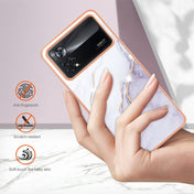 For Xiaomi Poco X4 Pro 5G Electroplating Marble Dual-side IMD Phone Case(White 006) Eurekaonline