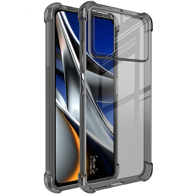 For Xiaomi Poco X4 Pro 5G Global imak TPU Phone Case with Screen Protector(Transparent Black) Eurekaonline