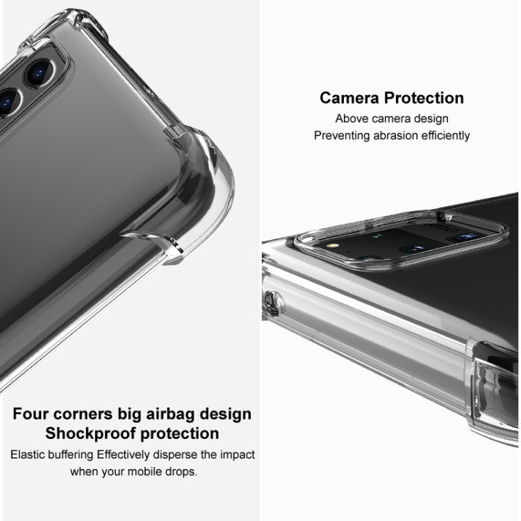 For Xiaomi Poco X4 Pro 5G Global imak TPU Phone Case with Screen Protector(Transparent Black) Eurekaonline