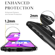 For Xiaomi Redmi 9 Prime Carbon Fiber Protective Case with 360 Degree Rotating Ring Holder(Black) Eurekaonline