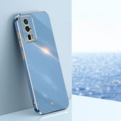 For Xiaomi Redmi K60 XINLI Straight 6D Plating Gold Edge TPU Phone Case(Celestial Blue) Eurekaonline