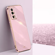 For Xiaomi Redmi K60 XINLI Straight 6D Plating Gold Edge TPU Phone Case(Cherry Purple) Eurekaonline