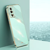 For Xiaomi Redmi K60 XINLI Straight 6D Plating Gold Edge TPU Phone Case(Mint Green) Eurekaonline