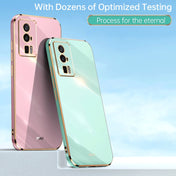 For Xiaomi Redmi K60 XINLI Straight 6D Plating Gold Edge TPU Phone Case(Mint Green) Eurekaonline