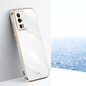 For Xiaomi Redmi K60 XINLI Straight 6D Plating Gold Edge TPU Phone Case(White) Eurekaonline