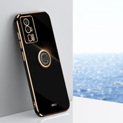 For Xiaomi Redmi K60 XINLI Straight Edge 6D Electroplate TPU Phone Case with Ring Holder(Black) Eurekaonline