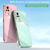 For Xiaomi Redmi K60E XINLI Straight 6D Plating Gold Edge TPU Phone Case(Mint Green) Eurekaonline