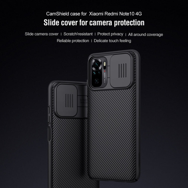 For Xiaomi Redmi Note 10 4G NILLKIN Black Mirror Series Camshield Full Coverage Dust-proof Scratch Resistant PC Case(Black) Eurekaonline