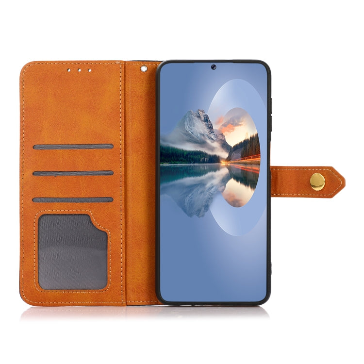 For Xiaomi Redmi Note 11 4G/5G Foreign Version KHAZNEH Dual-color Cowhide Texture Flip Leather Phone Case(Black) Eurekaonline