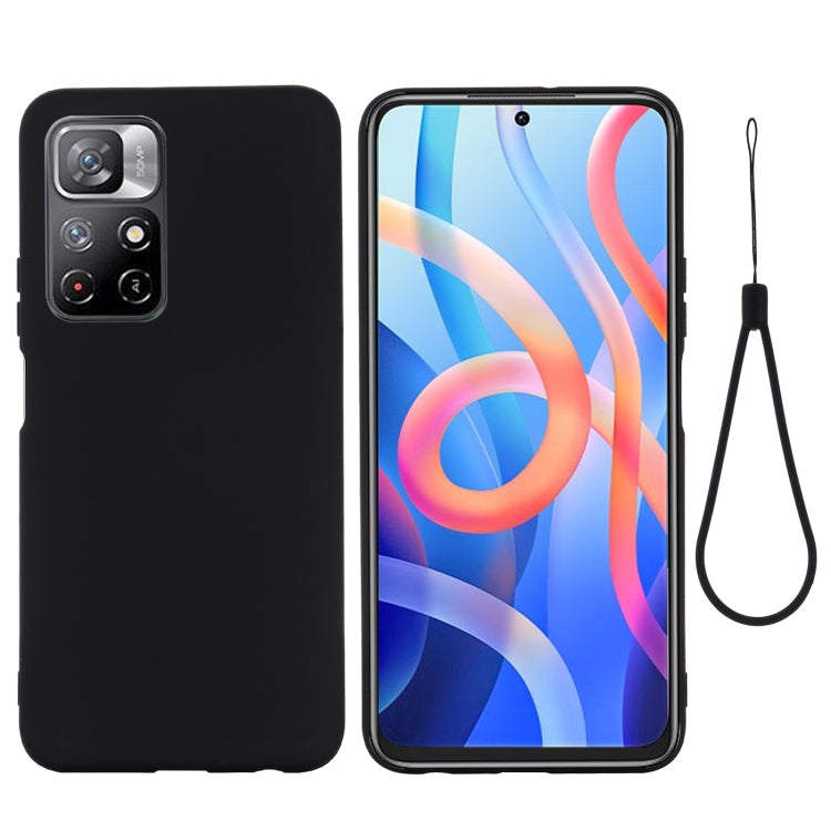  Poco M4 Pro 5G Liquid Silicone Phone Case(Black) Eurekaonline