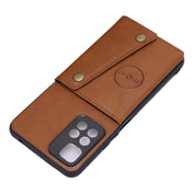 For Xiaomi Redmi Note 11 5G Chinese Double Buckle PU + TPU Shockproof Magnetic Phone Case(Brown) Eurekaonline