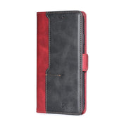 For Xiaomi Redmi Note 11 5G/Poco M4 Pro 5G Contrast Color Side Buckle Leather Phone Case(Red + Black) Eurekaonline