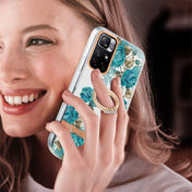 For Xiaomi Redmi Note 11 5G / Poco M4 Pro 5G Ring IMD Flowers TPU Phone Case(Blue Rose) Eurekaonline