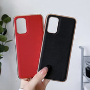 For Xiaomi Redmi Note 11 Global/Note 11S 4G Genuine Leather Luolai Series Electroplating Phone Case(Black) Eurekaonline