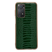 For Xiaomi Redmi Note 11 Global/Note 11S 4G Genuine Leather Weilai Series Nano Plating Phone Case(Green) Eurekaonline