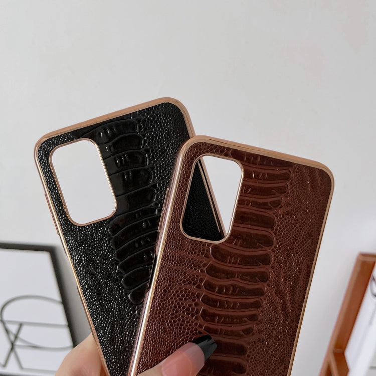 For Xiaomi Redmi Note 11 Global/Note 11S 4G Genuine Leather Weilai Series Nano Plating Phone Case(Red) Eurekaonline