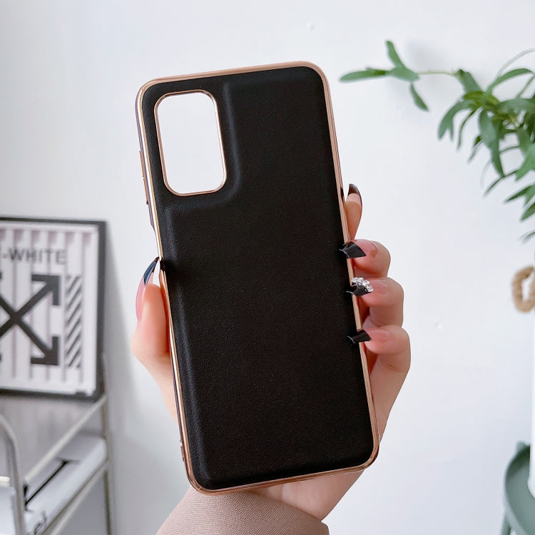 Note 11S 4G Genuine Leather Xiaoya Series Nano Plating Phone Case(Black) Eurekaonline