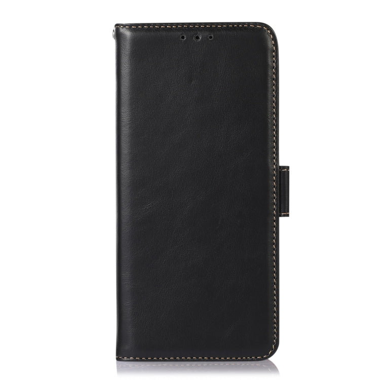  5G Global Crazy Horse Top Layer Cowhide Leather Phone Case(Black) Eurekaonline