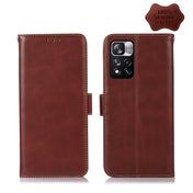 For Xiaomi Redmi Note 11 Pro 4G / 5G Global Crazy Horse Top Layer Cowhide Leather Phone Case(Brown) Eurekaonline