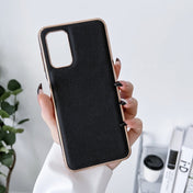 For Xiaomi Redmi Note 11 Pro 4G Global/5G Global/Note 11E Pro Genuine Leather Luolai Series Electroplating Phone Case(Black) Eurekaonline