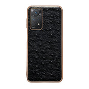 For Xiaomi Redmi Note 11 Pro 4G Global/5G Global/Note 11E Pro Genuine Leather Ostrich Texture Nano Plating Phone Case(Black) Eurekaonline
