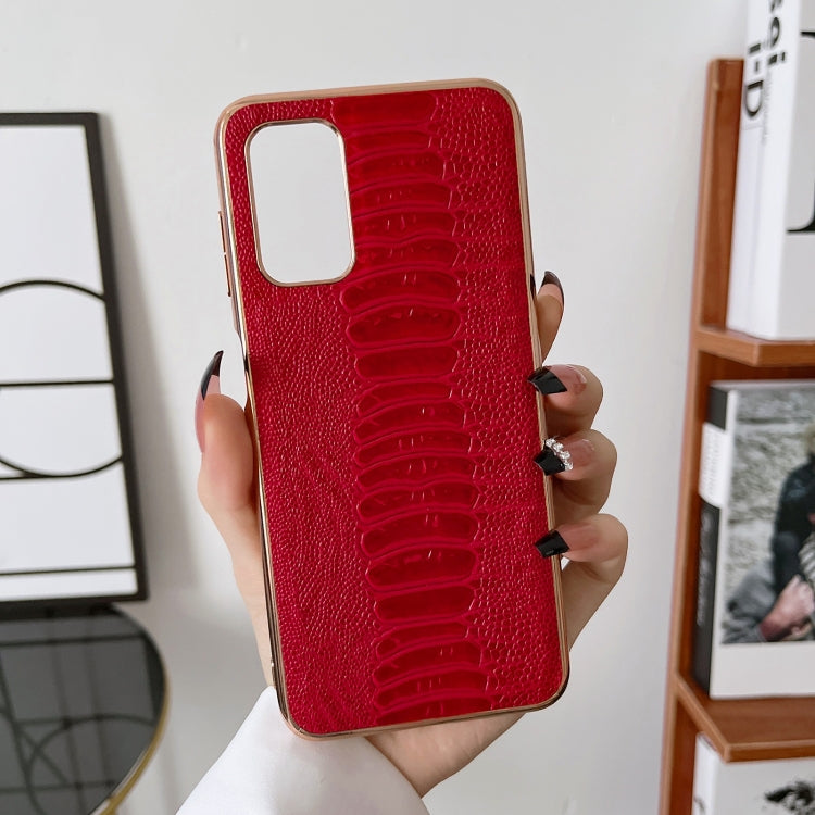 For Xiaomi Redmi Note 11 Pro 4G Global/5G Global/Note 11E Pro Genuine Leather Weilai Series Nano Plating Phone Case(Red) Eurekaonline
