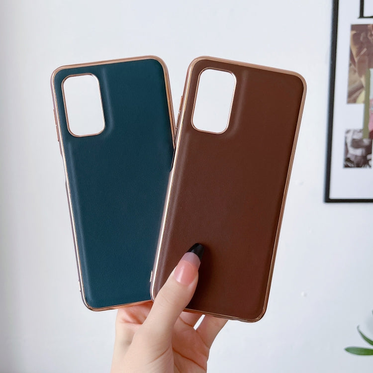 For Xiaomi Redmi Note 11 Pro 4G Global/5G Global/Note 11E Pro Genuine Leather Xiaoya Series Nano Plating Phone Case(Dark Green) Eurekaonline