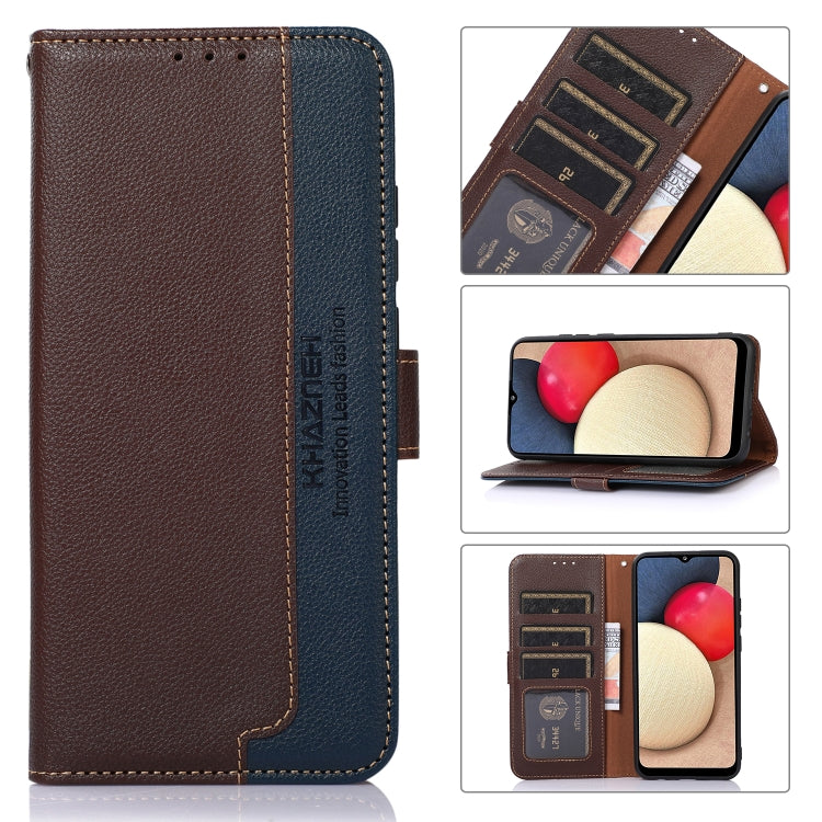 4G Foreign KHAZNEH Litchi Texture Leather RFID Phone Case(Brown) Eurekaonline
