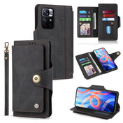 For Xiaomi Redmi Note 11 Pro 5G / 4G Foreign POLA 9 Card-slot Oil Side Leather Phone Case(Black) Eurekaonline