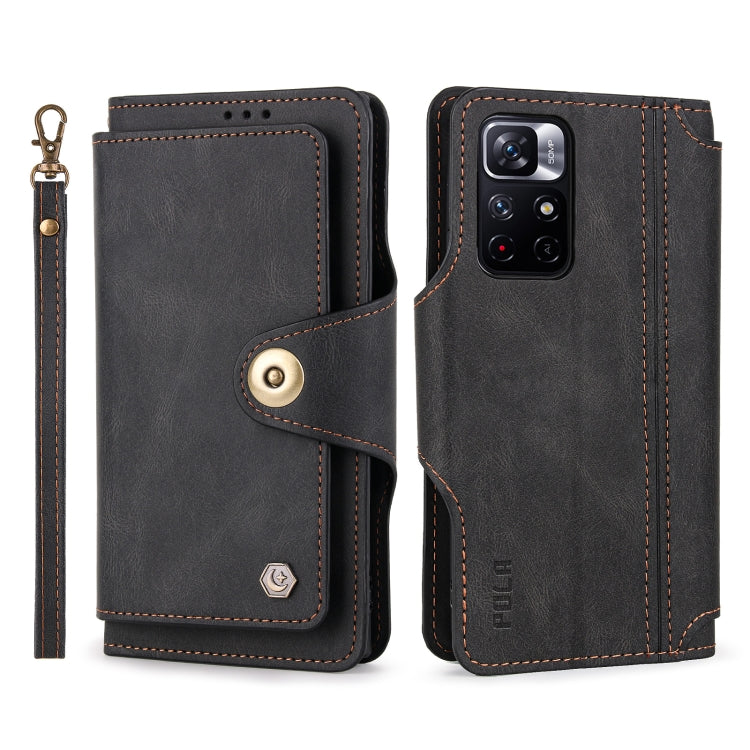  4G Foreign POLA 9 Card-slot Oil Side Leather Phone Case(Black) Eurekaonline