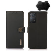 For Xiaomi Redmi Note 11 Pro 5G / 4G KHAZNEH Custer Genuine Leather RFID Phone Case(Black) Eurekaonline