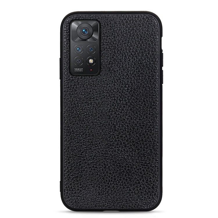 For Xiaomi Redmi Note 11 Pro Global Accurate Hole Litchi Texture Leather Shockproof Phone Case(Black) Eurekaonline