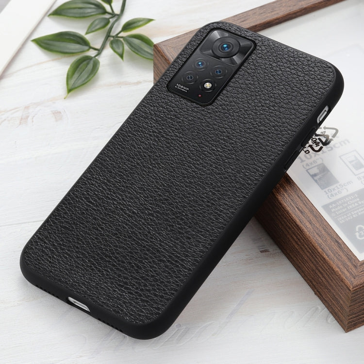 For Xiaomi Redmi Note 11 Pro Global Accurate Hole Litchi Texture Leather Shockproof Phone Case(Black) Eurekaonline