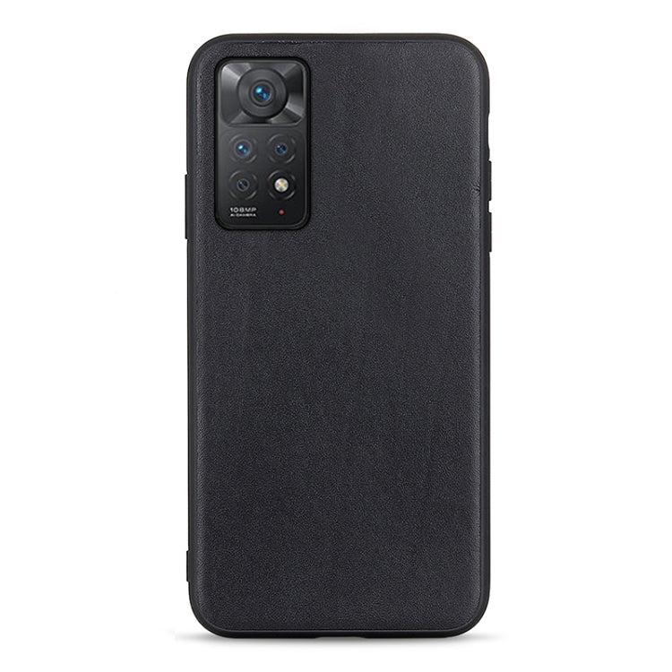 For Xiaomi Redmi Note 11 Pro Global Accurate Hole Sheep Texture Leather Shockproof Phone Case(Black) Eurekaonline