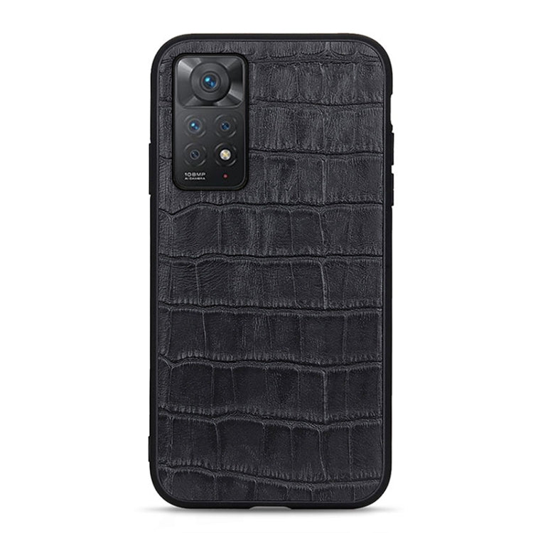 For Xiaomi Redmi Note 11 Pro Global Crocodile Texture Leather Shockproof Phone Case(Black) Eurekaonline