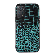 For Xiaomi Redmi Note 11 Pro Global Crocodile Top Layer Cowhide Leather Case(Cyan) Eurekaonline