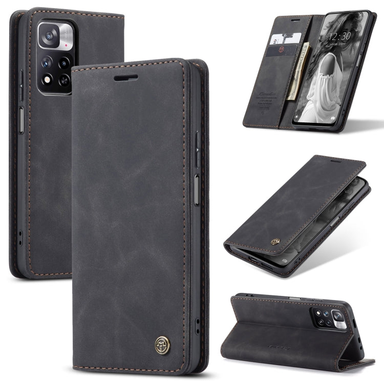 Redmi Note 11 Pro 5G Global CaseMe 013 Multifunctional Horizontal Flip Leather Phone Case(Black) Eurekaonline