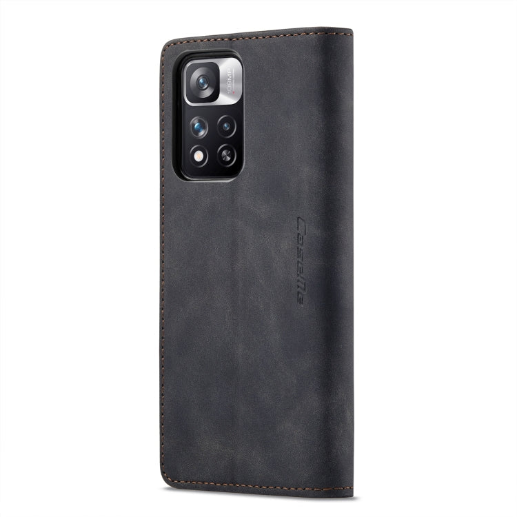 For Xiaomi Redmi Note 11 Pro Global/Redmi Note 11 Pro 5G Global CaseMe 013 Multifunctional Horizontal Flip Leather Phone Case(Black) Eurekaonline