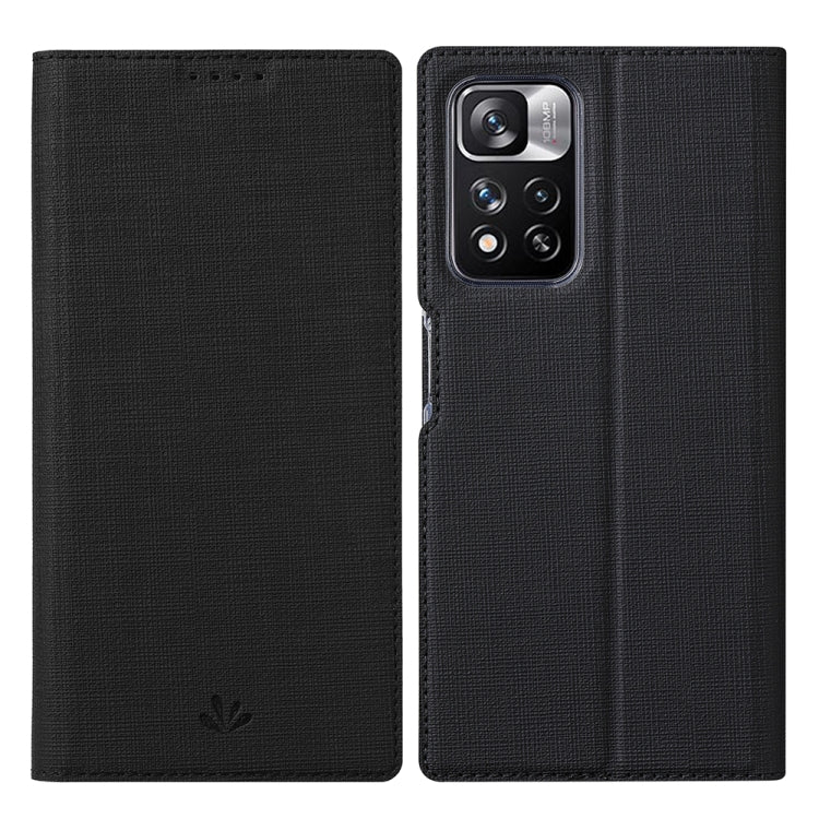 For Xiaomi Redmi Note 11 Pro ViLi DMX Series Shockproof Magnetic Flip Leather Phone Case(Black) Eurekaonline