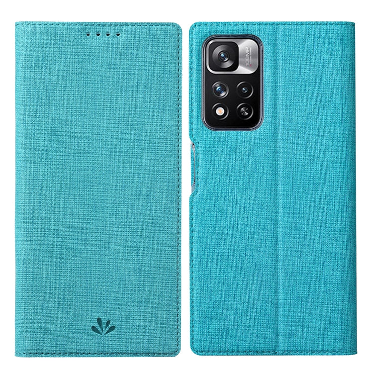 For Xiaomi Redmi Note 11 Pro ViLi DMX Series Shockproof Magnetic Flip Leather Phone Case(Blue) Eurekaonline