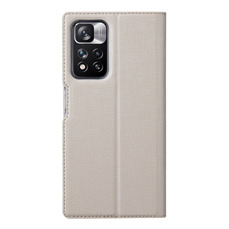 For Xiaomi Redmi Note 11 Pro ViLi DMX Series Shockproof Magnetic Flip Leather Phone Case(Gold) Eurekaonline