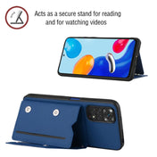 For Xiaomi Redmi Note 11S/11 4G Global Skin Feel PU + TPU + PC Phone Case(Blue) Eurekaonline