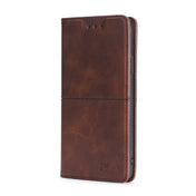 For Xiaomi Redmi Note 12 China Cow Texture Magnetic Leather Phone Case(Dark Brown) Eurekaonline