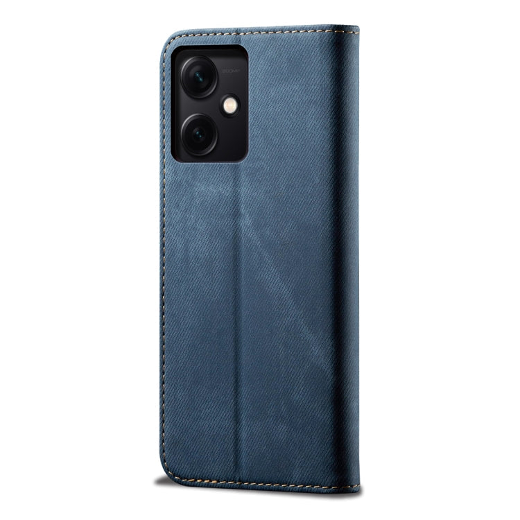 For Xiaomi Redmi Note 12 China Denim Texture Leather Phone Case(Blue) Eurekaonline