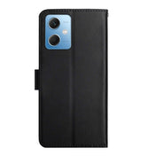For Xiaomi Redmi Note 12 China Genuine Leather Fingerprint-proof Flip Phone Case(Black) Eurekaonline