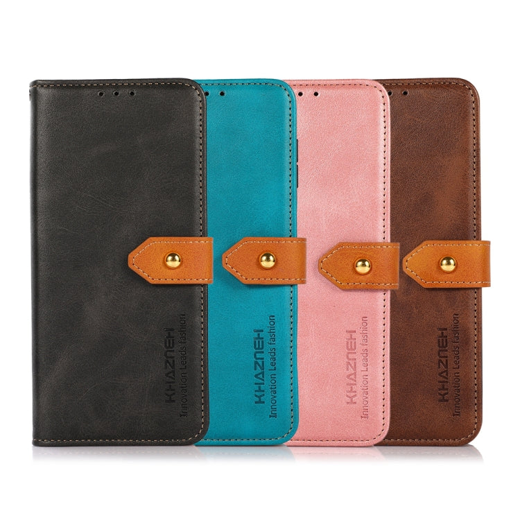 For Xiaomi Redmi Note 12 China HAZNEH Dual-color Cowhide Texture Leather Phone Case(Black) Eurekaonline