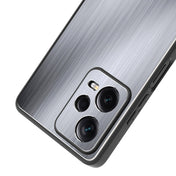 For Xiaomi Redmi Note 12 China Metal Brushed Texture Shockproof Phone Case(Black) Eurekaonline